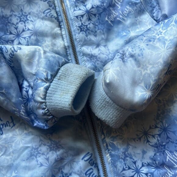 Disney Frozen Outfit Set Blue Coat Jacket + Tutu Skirt Silver Glitter 5-6T - Picture 4 of 13